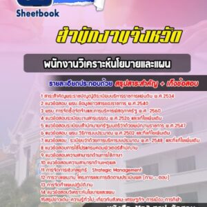 แนวข้อสอบพนักงานวิเคราะห์นโยบายและแผน สำนักงานจังหวัด
